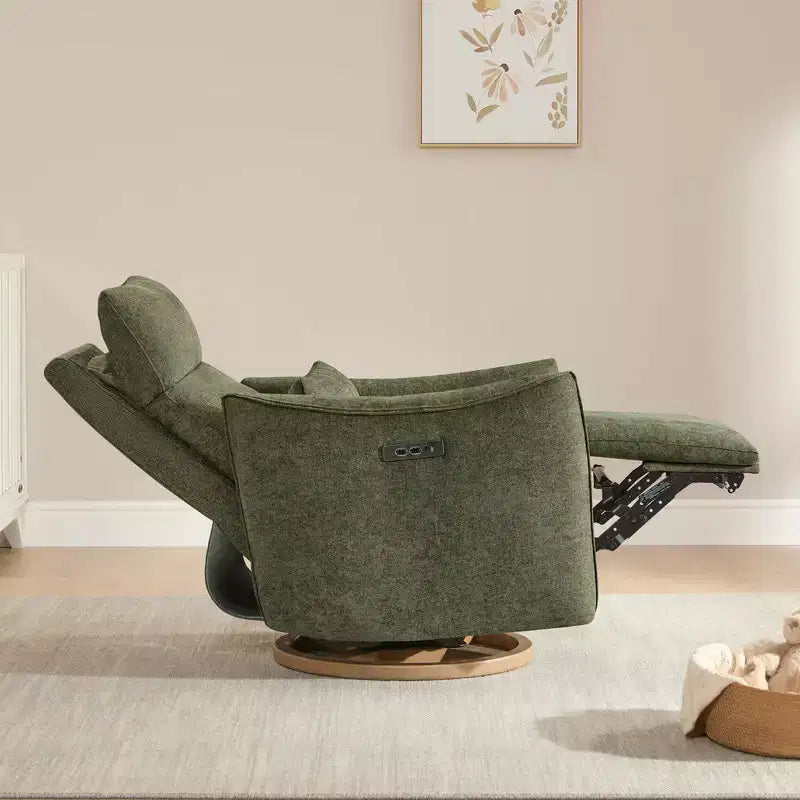 Spruce & Spring Poltrona reclinabile girevole elettrica doppio motore con cuscino lombare per cameretta
