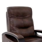 Poltrona reclinabile girevole con movimento a dondolo Spruce & Spring Leather Power con poggiatesta motorizzato