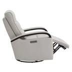 Poltrona reclinabile girevole con movimento a dondolo Spruce & Spring Leather Power con poggiatesta motorizzato