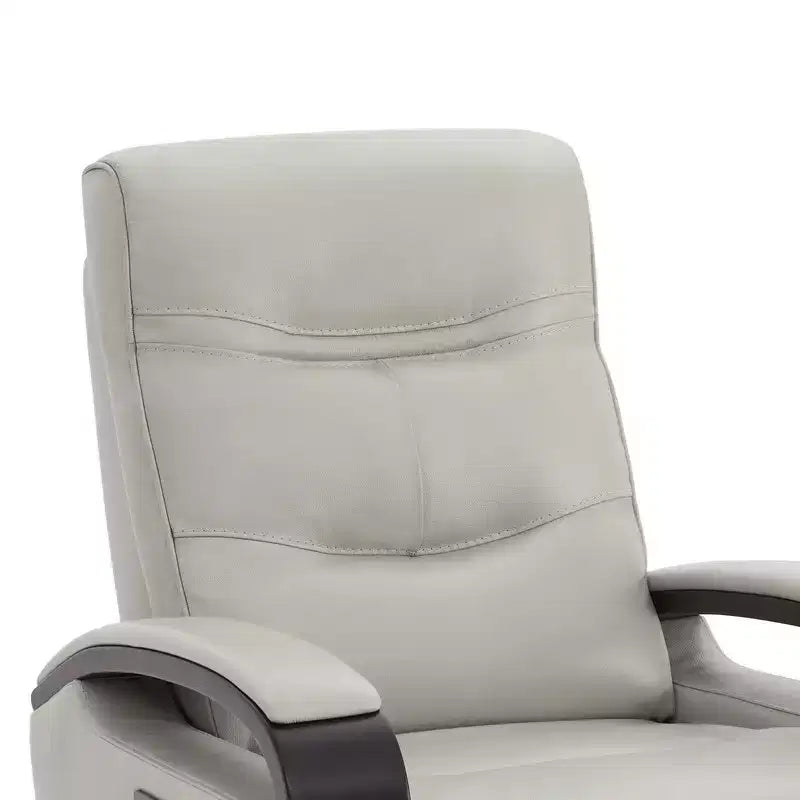 Poltrona reclinabile girevole con movimento a dondolo Spruce & Spring Leather Power con poggiatesta motorizzato