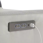 Poltrona reclinabile girevole con movimento a dondolo Spruce & Spring Leather Power con poggiatesta motorizzato