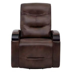 Poltrona reclinabile girevole con movimento a dondolo Spruce & Spring Leather Power con poggiatesta motorizzato