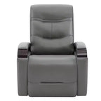 Poltrona reclinabile girevole con movimento a dondolo Spruce & Spring Leather Power con poggiatesta motorizzato