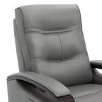 Poltrona reclinabile girevole con movimento a dondolo Spruce & Spring Leather Power con poggiatesta motorizzato