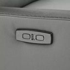 Poltrona reclinabile girevole con movimento a dondolo Spruce & Spring Leather Power con poggiatesta motorizzato