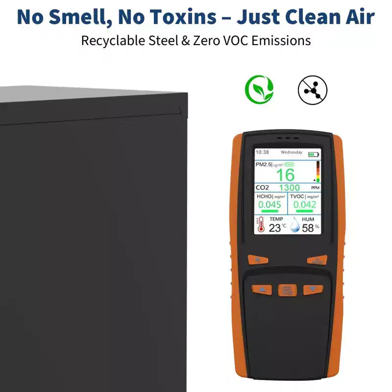 Classificatore laterale a 4 cassetti TROPOW – Armadietto in metallo resistente nero per documenti formato A4/legale (per uso domestico/ufficio)