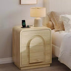 Comodini Bestier set da 2 con stazione di ricarica, Comodini moderni a LED con 2 cassetti, 2 tavolini da notte con contenitore per camera da letto e soggiorno