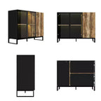 Famapy Vetrinetta Moderna in Vetro con Luci LED RGB, Vetrinetta, Madia Buffet, per Soggiorno e Sala Collezione