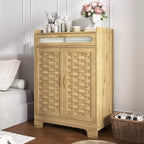 Mobiletto da caffè Okak, mobile contenitore con cassetto e ripiano regolabile, credenza per cucina, sala da pranzo, bagno, ingresso