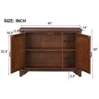 Okak Mobile Buffet 40 pollici, Madia con 2 Ante e Piano in Legno, Mobile Contenitore per Soggiorno, Sala da Pranzo, Cucina