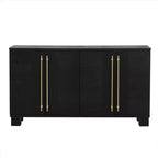 Credenza moderna Okak, credenza a buffet con 4 ante e 4 ripiani, armadietto contenitore per soggiorno, sala da pranzo, cucina