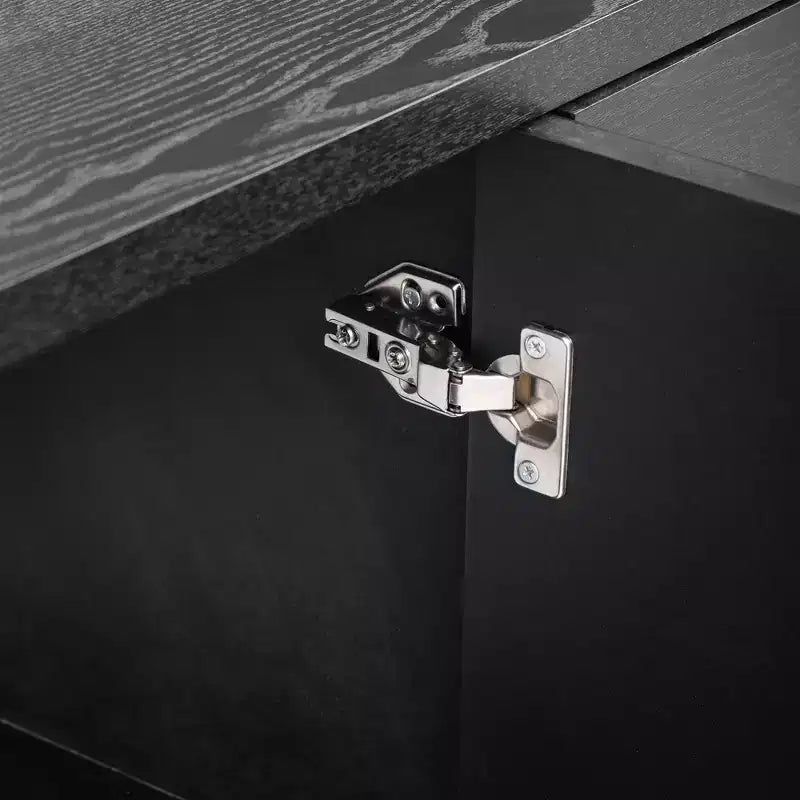 Credenza moderna Okak, credenza a buffet con 4 ante e 4 ripiani, armadietto contenitore per soggiorno, sala da pranzo, cucina
