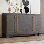 Credenza moderna Okak, credenza a buffet con 4 ante e 4 ripiani, armadietto contenitore per soggiorno, sala da pranzo, cucina