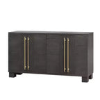 Credenza moderna Okak, credenza a buffet con 4 ante e 4 ripiani, armadietto contenitore per soggiorno, sala da pranzo, cucina