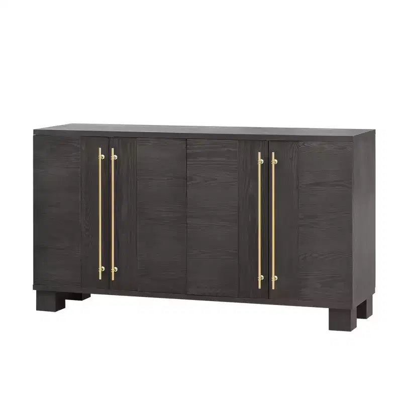 Credenza moderna Okak, credenza a buffet con 4 ante e 4 ripiani, armadietto contenitore per soggiorno, sala da pranzo, cucina