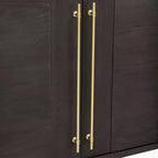 Credenza moderna Okak, credenza a buffet con 4 ante e 4 ripiani, armadietto contenitore per soggiorno, sala da pranzo, cucina