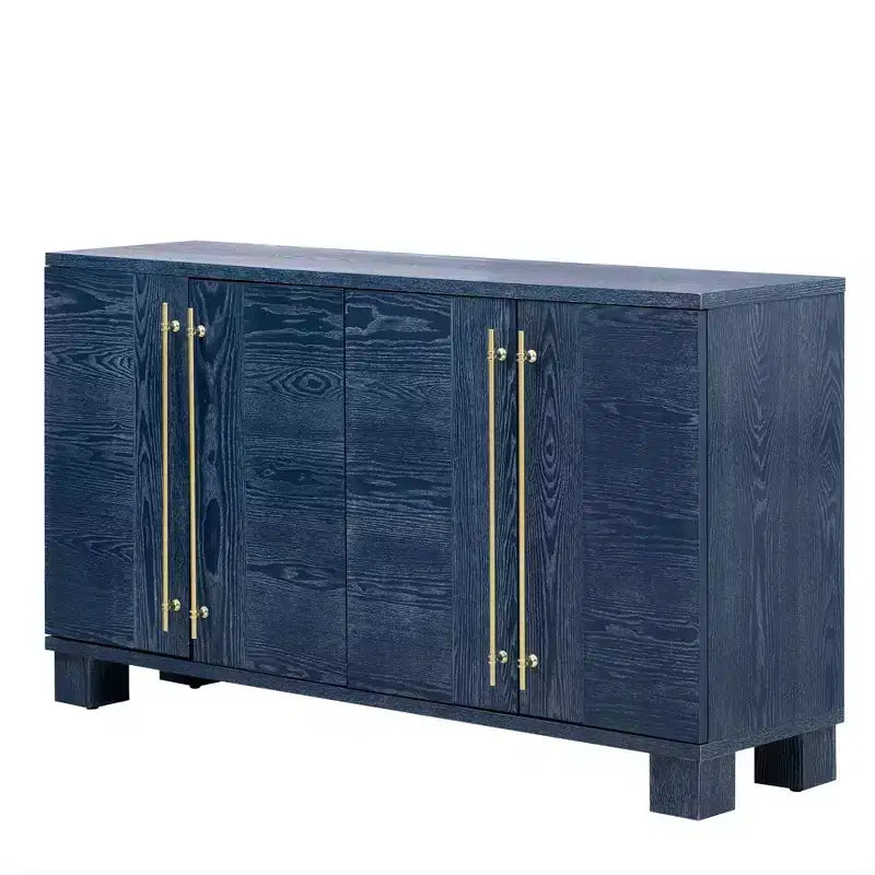 Credenza moderna Okak, credenza a buffet con 4 ante e 4 ripiani, armadietto contenitore per soggiorno, sala da pranzo, cucina