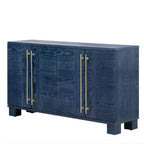Credenza moderna Okak, credenza a buffet con 4 ante e 4 ripiani, armadietto contenitore per soggiorno, sala da pranzo, cucina