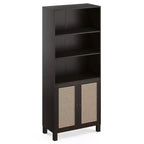 Okak Mobile Credenza Minimalista, Credenza a 2 Ante e 5 Ripiani, Mobile Contenitore per Soggiorno, Ingresso, Corridoio
