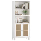 Okak Mobile Credenza Minimalista, Credenza a 2 Ante e 5 Ripiani, Mobile Contenitore per Soggiorno, Ingresso, Corridoio