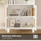 Okak Mobile Credenza Minimalista, Credenza a 2 Ante e 5 Ripiani, Mobile Contenitore per Soggiorno, Ingresso, Corridoio
