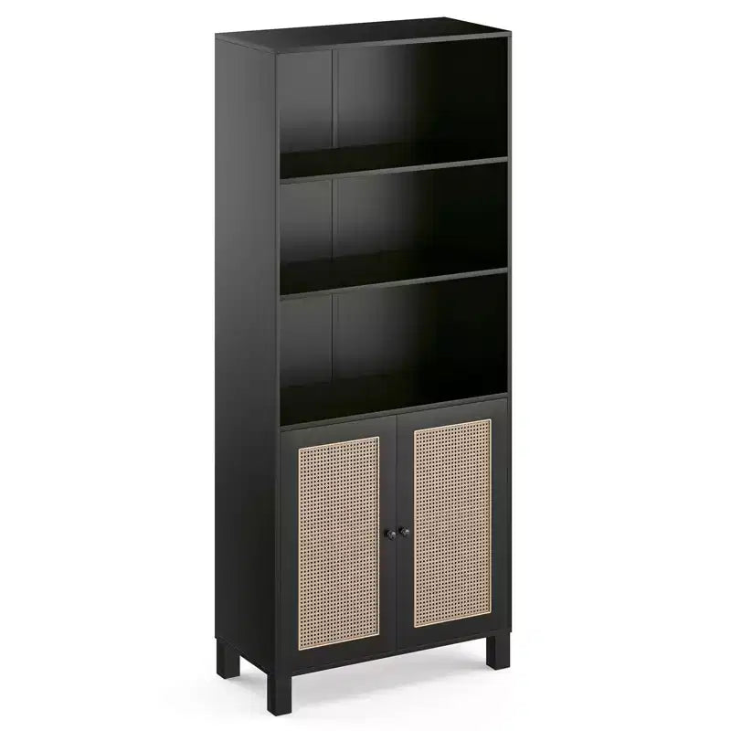 Okak Mobile Credenza Minimalista, Credenza a 2 Ante e 5 Ripiani, Mobile Contenitore per Soggiorno, Ingresso, Corridoio