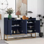 Okak Credenza Elegante, Mobile Buffet con 4 Ante e 4 Ripiani, Mobile Contenitore per Soggiorno, Sala da Pranzo, Cucina