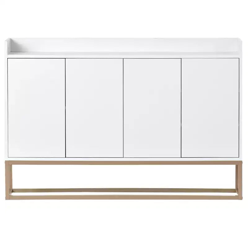 Okak Credenza Elegante, Mobile Buffet con 4 Ante e 4 Ripiani, Mobile Contenitore per Soggiorno, Sala da Pranzo, Cucina