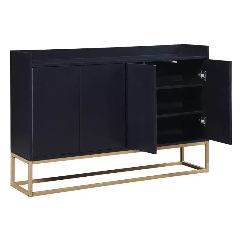 Okak Credenza Elegante, Mobile Buffet con 4 Ante e 4 Ripiani, Mobile Contenitore per Soggiorno, Sala da Pranzo, Cucina