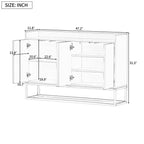 Okak Credenza Elegante, Mobile Buffet con 4 Ante e 4 Ripiani, Mobile Contenitore per Soggiorno, Sala da Pranzo, Cucina
