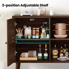 Okak Credenza Madia, Mobile Contenitore con 3 Ante e 3 Ripiani, Credenza per Soggiorno, Ingresso, Corridoio, Ufficio