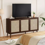 Okak Credenza Madia, Mobile Contenitore con 3 Ante e 3 Ripiani, Credenza per Soggiorno, Ingresso, Corridoio, Ufficio