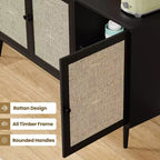 Okak Credenza Madia, Mobile Contenitore con 3 Ante e 3 Ripiani, Credenza per Soggiorno, Ingresso, Corridoio, Ufficio