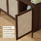 Okak Credenza Madia, Mobile Contenitore con 3 Ante e 3 Ripiani, Credenza per Soggiorno, Ingresso, Corridoio, Ufficio