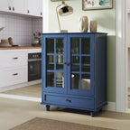 Okak Mobile Credenza Minimalista, Credenza a Buffet con 2 Ante e 3 Ripiani, Armadietto Contenitore per Soggiorno, Sala da Pranzo, Cucina