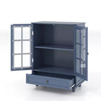 Okak Mobile Credenza Minimalista, Credenza a Buffet con 2 Ante e 3 Ripiani, Armadietto Contenitore per Soggiorno, Sala da Pranzo, Cucina