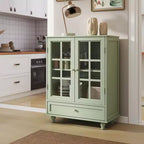 Okak Mobile Credenza Minimalista, Credenza a Buffet con 2 Ante e 3 Ripiani, Armadietto Contenitore per Soggiorno, Sala da Pranzo, Cucina
