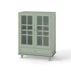 Okak Mobile Credenza Minimalista, Credenza a Buffet con 2 Ante e 3 Ripiani, Armadietto Contenitore per Soggiorno, Sala da Pranzo, Cucina