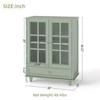 Okak Mobile Credenza Minimalista, Credenza a Buffet con 2 Ante e 3 Ripiani, Armadietto Contenitore per Soggiorno, Sala da Pranzo, Cucina