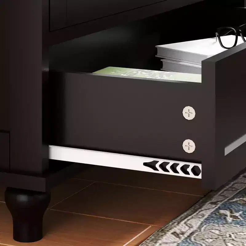 Okak Mobile Credenza Minimalista, Credenza a Buffet con 2 Ante e 3 Ripiani, Armadietto Contenitore per Soggiorno, Sala da Pranzo, Cucina