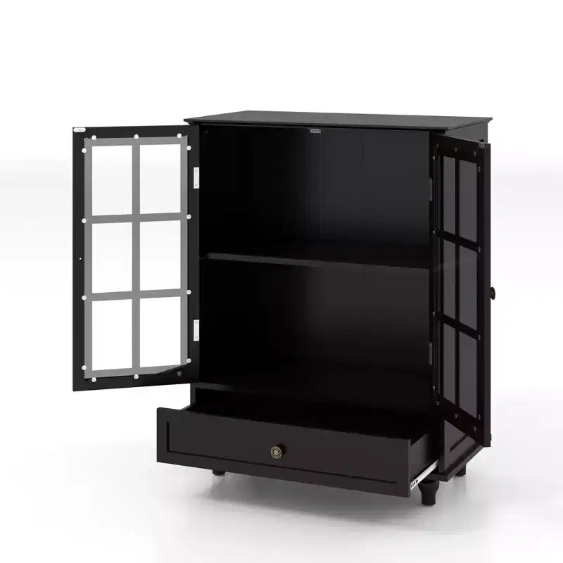 Okak Mobile Credenza Minimalista, Credenza a Buffet con 2 Ante e 3 Ripiani, Armadietto Contenitore per Soggiorno, Sala da Pranzo, Cucina