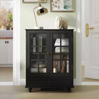Okak Mobile Credenza Minimalista, Credenza a Buffet con 2 Ante e 3 Ripiani, Armadietto Contenitore per Soggiorno, Sala da Pranzo, Cucina