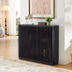 Madia moderna di metà secolo Okak, credenza con 2 ante e 2 ripiani, mobile contenitore per soggiorno, sala da pranzo, cucina
