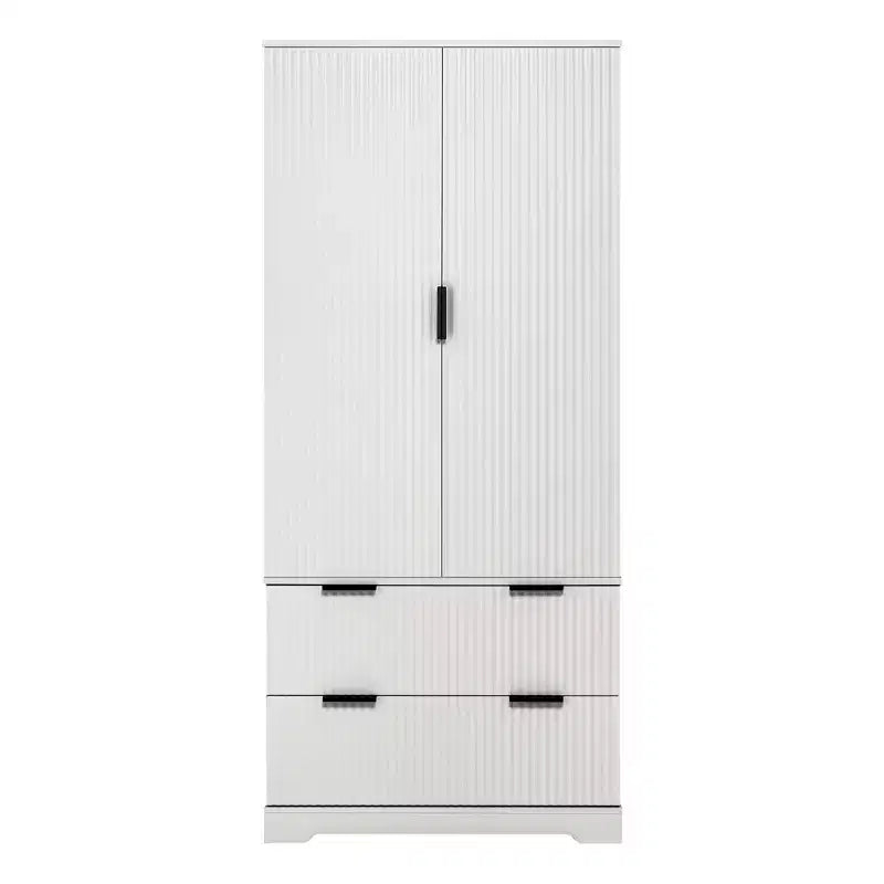 Okak 72in Modern Tall Storage Cabinet, mobile contenitore con 2 ante e 4 cassetti, armadio per soggiorno, corridoio, cucina