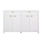 Okak Mobile Credenza Moderno, Mobile Buffet con 2 Cassetti e 4 Ante, Maniglie in Alluminio, Mobile Contenitore per Soggiorno, Sala da Pranzo, Cucina