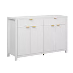 Okak Mobile Credenza Moderno, Mobile Buffet con 2 Cassetti e 4 Ante, Maniglie in Alluminio, Mobile Contenitore per Soggiorno, Sala da Pranzo, Cucina