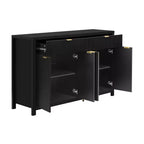 Okak Mobile Credenza Moderno, Mobile Buffet con 2 Cassetti e 4 Ante, Maniglie in Alluminio, Mobile Contenitore per Soggiorno, Sala da Pranzo, Cucina