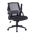 Okak Sedia da Ufficio Ergonomica in Rete, Sedia Imbottita a Criss Cross con Altezza Regolabile e Ruote, Sedia Girevole per Sala Lettura, Studio, Nera