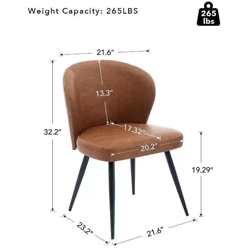 Set di due sedie da pranzo, sedie da cucina di metà secolo con schienali imbottiti, cuciture e gambe in metallo, beige