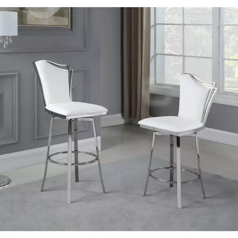 Chintaly Imports, Sgabello da bancone girevole contemporaneo Design con schienale
